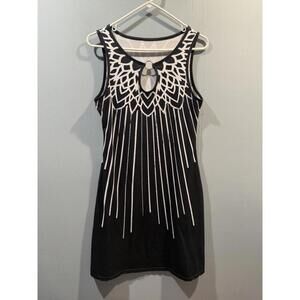 Womens Unbranded Sleeveless Dress Size Medium Black/White